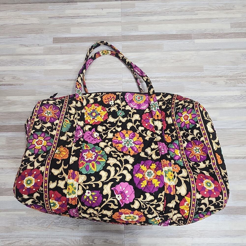 Vera Bradley Large Floral Travel Bag Weekender 20"X14"X 10" approx